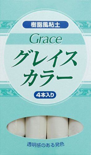日清アソシエイツ 樹脂風粘土 グレイスカラー ホワイト30g×4本/8617