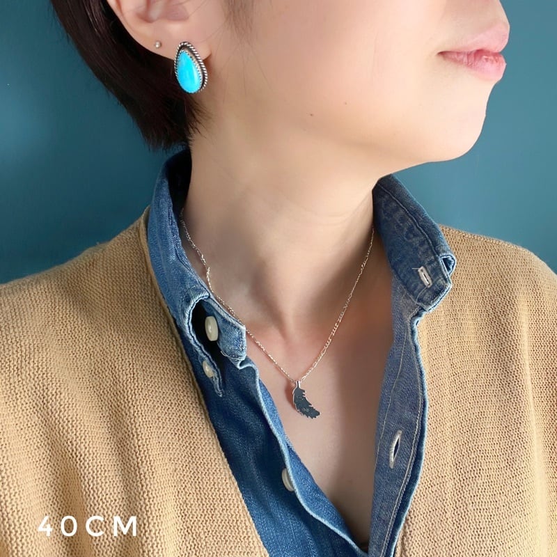 Indian Jewelry 》キングマン ターコイズ ドロップ型 スタッドピアス