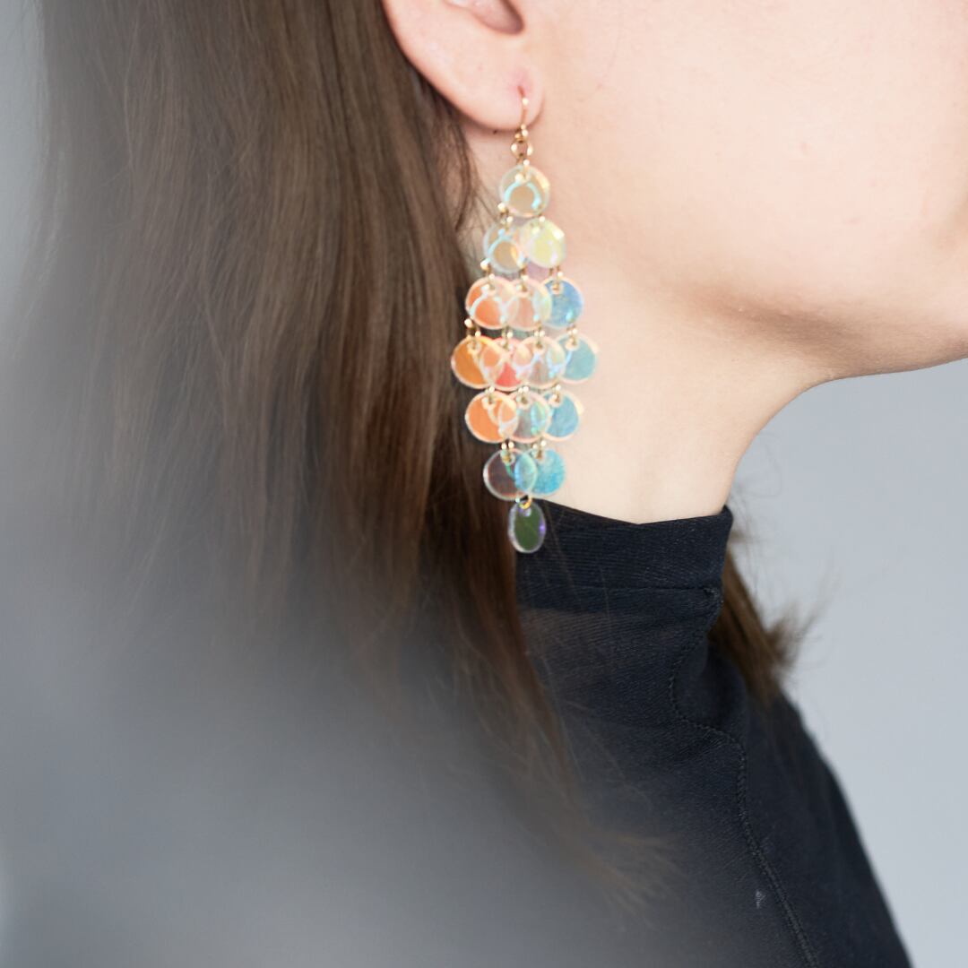 サファイア K18WG フックピアス/ボンマジック MONAKA マリハ