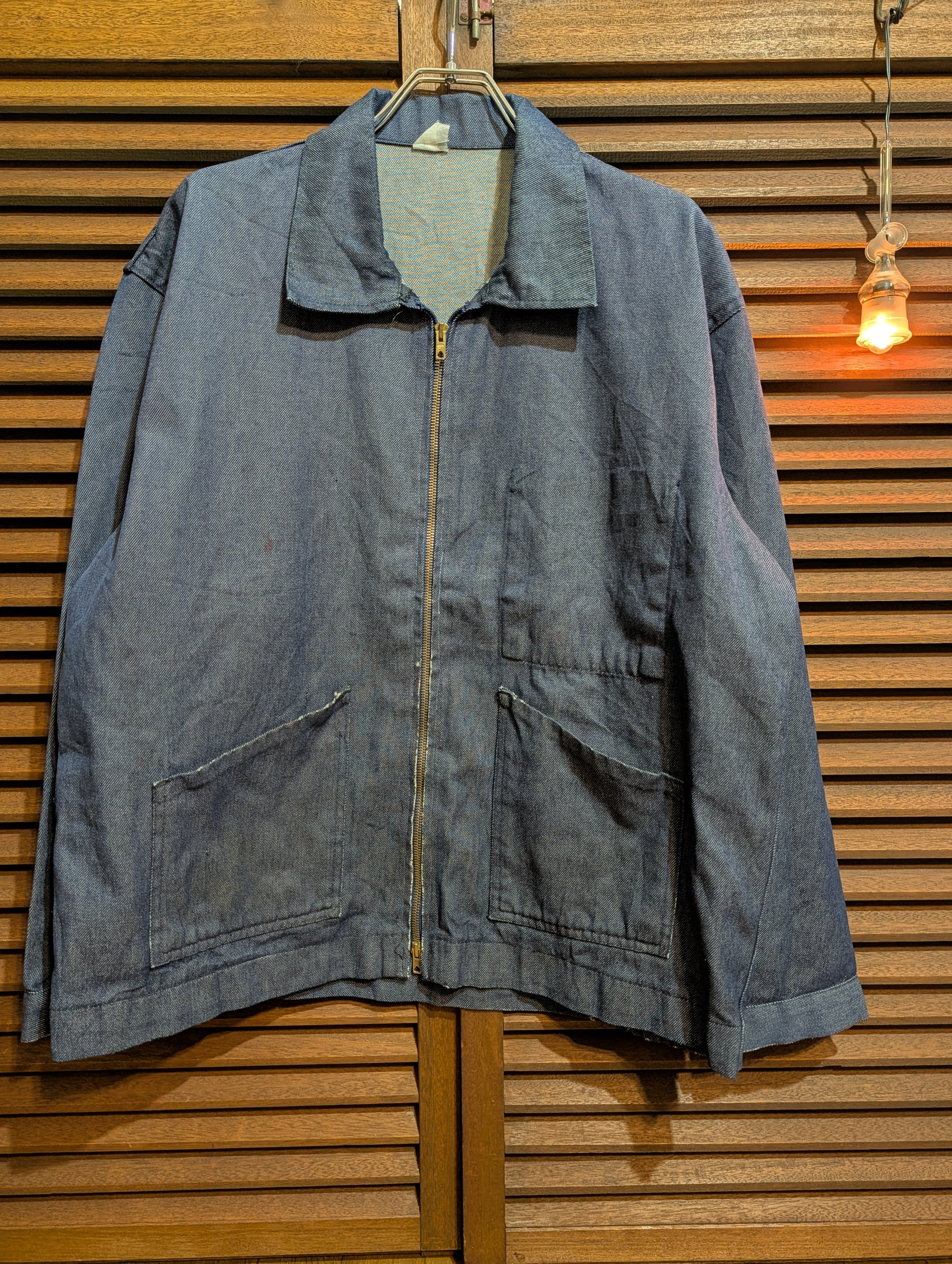60s Euro Denim DoubleZip Pullover ECLAIR