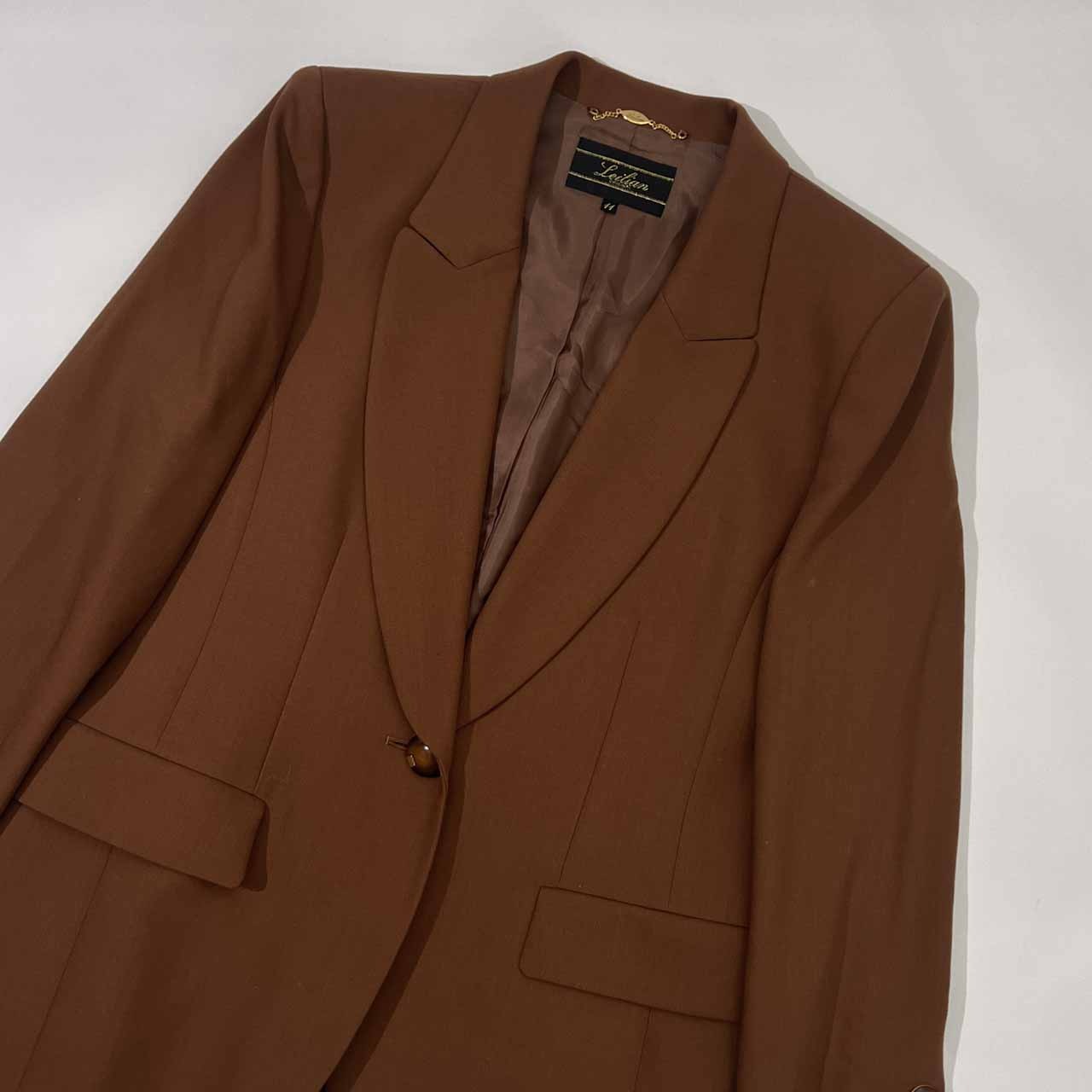 Leilian レリアン CESSIL GROSSO生地 テーラードジャケット 11/ブラウン レディース 日本製