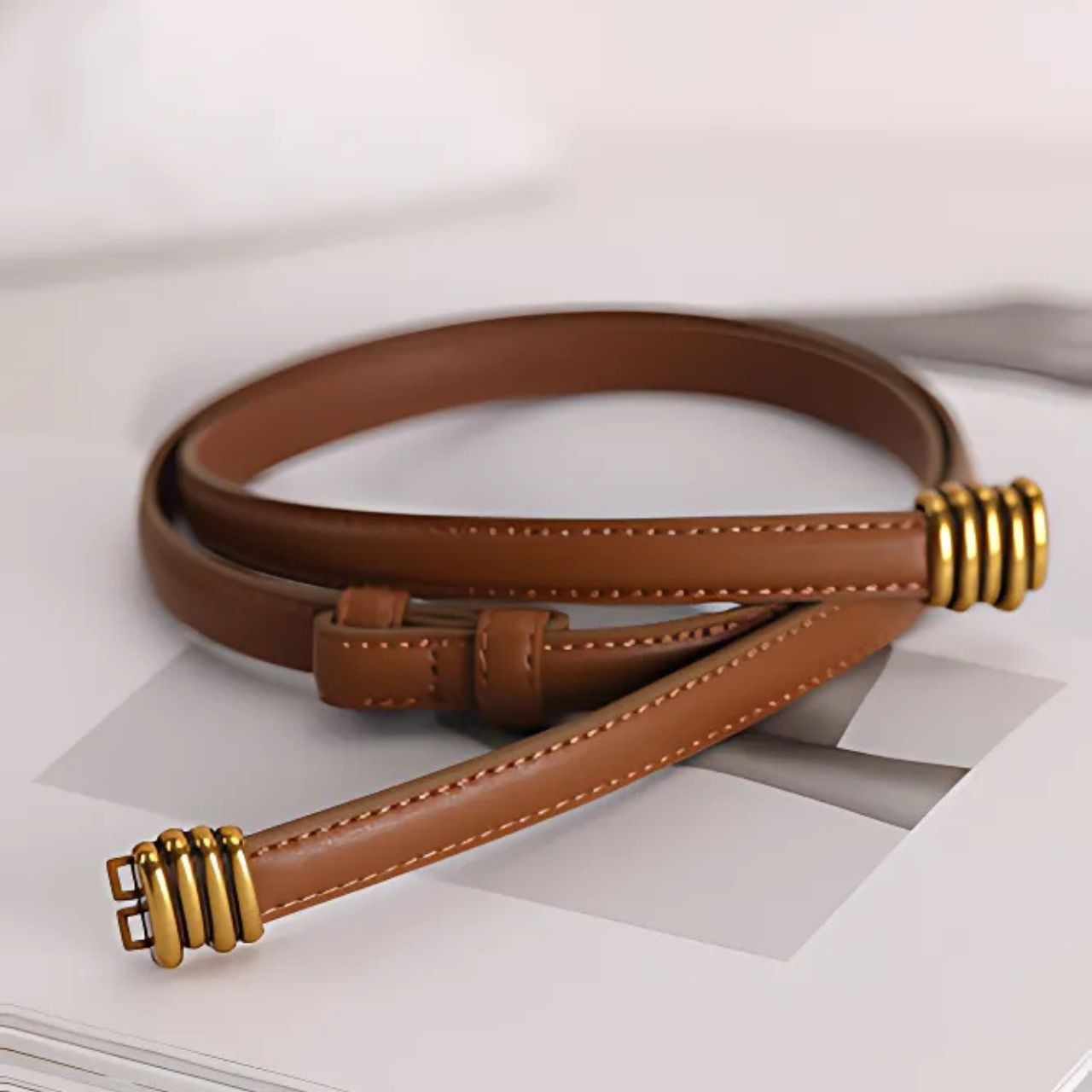 Ceinture Anneau Gold – Slim Belt F0481