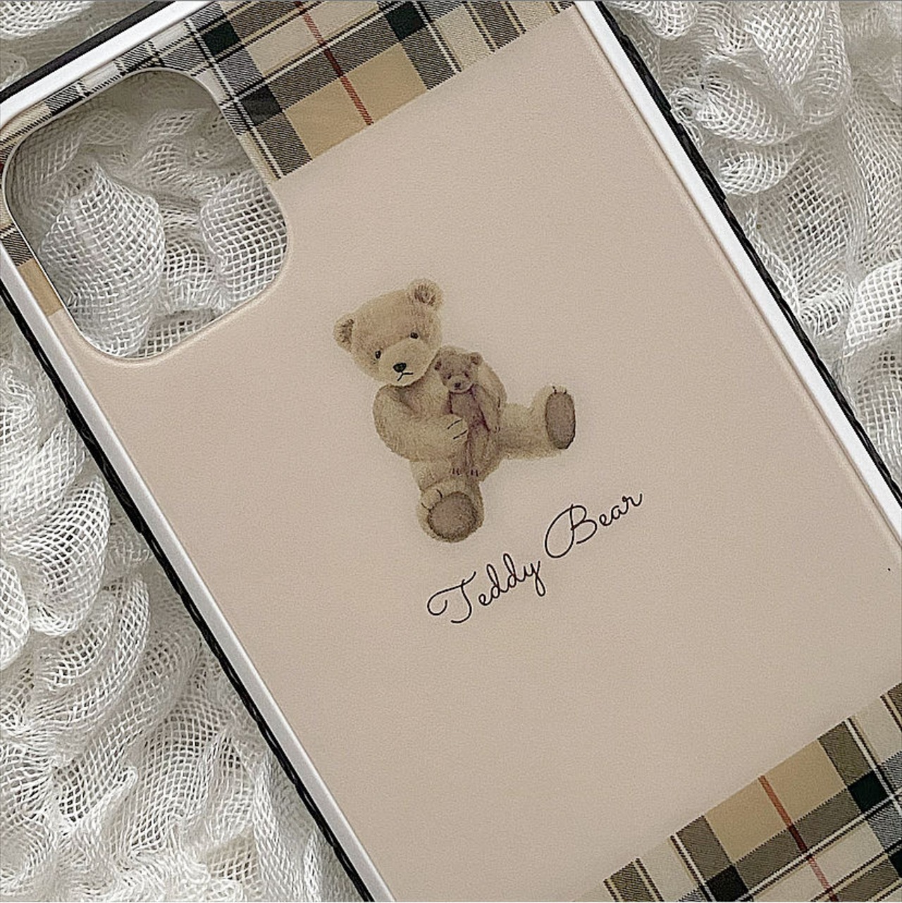 【ネーム入り】Hug  Bear【強化ガラスケース】K10