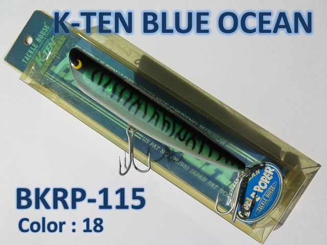 Tackle House K-TEN Blue Ocean Ripple Popper  BKRP 115   F-L74-05