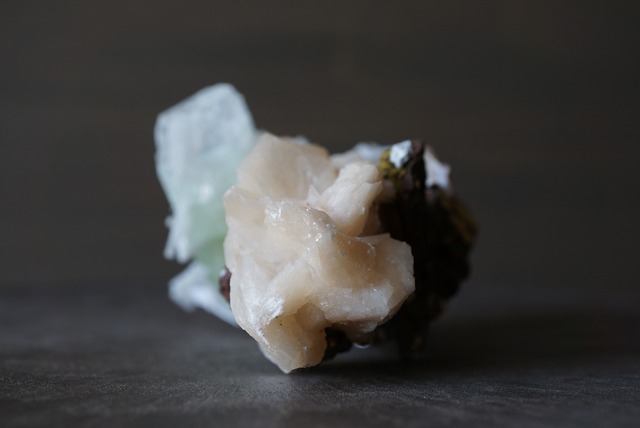 グリーンアポフィライト/スティルバイト/スコレサイト Apophyllite/Stilbite/Scolecite 863