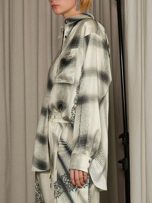 【25SS】PRANK PROJECT プランクプロジェクト / Ombre Check Lace Print Shirt / シャツ