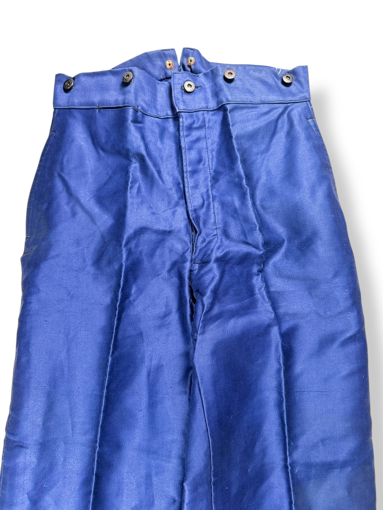 【Deadstock】30-40s Blue Moleskin Trousers “LE PYRENEEN”