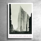 【人気品】 BAUHAUSの建築家『ミース・ファン・デル・ローエ』ドイツの出版社制作ポスター
