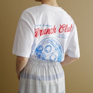 ★プリントTシャツ(SLOW SUNDAY×ホワイト)