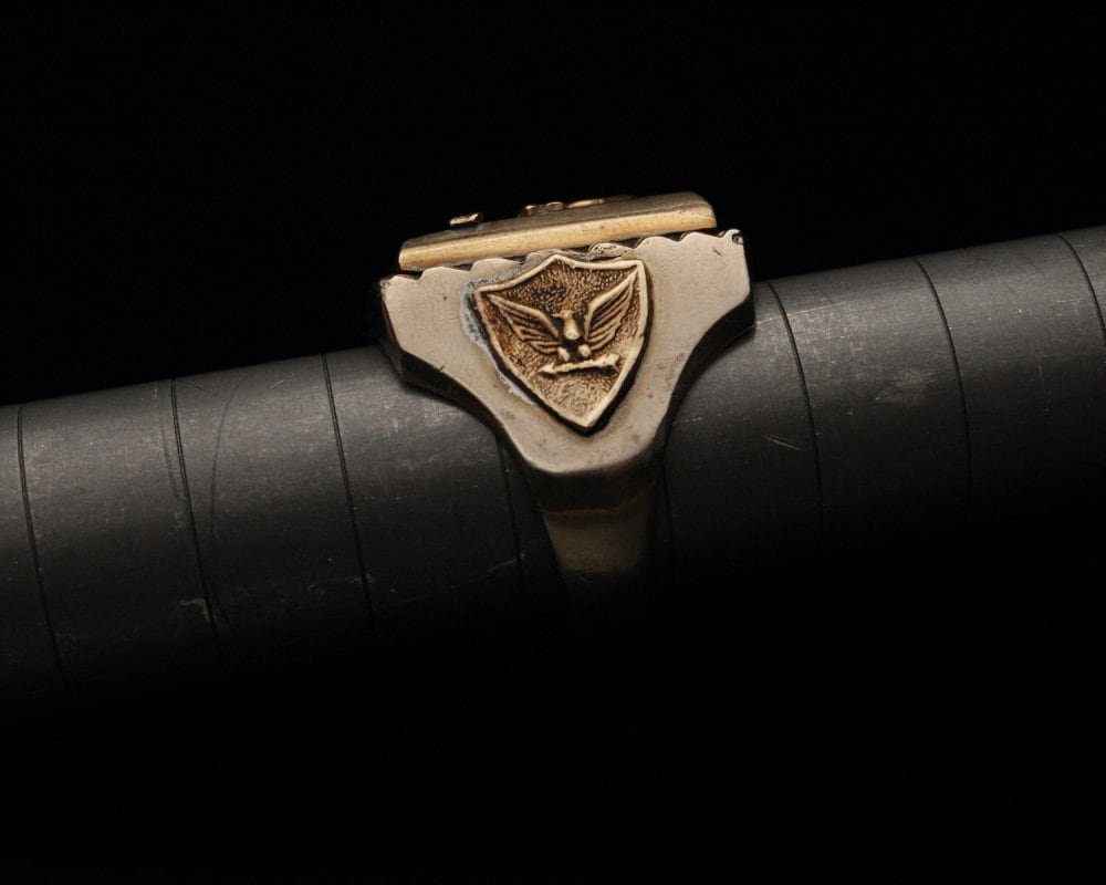 Vintage Mexican Ring Skull [Made in MEXICO - US ARMY] [1950s