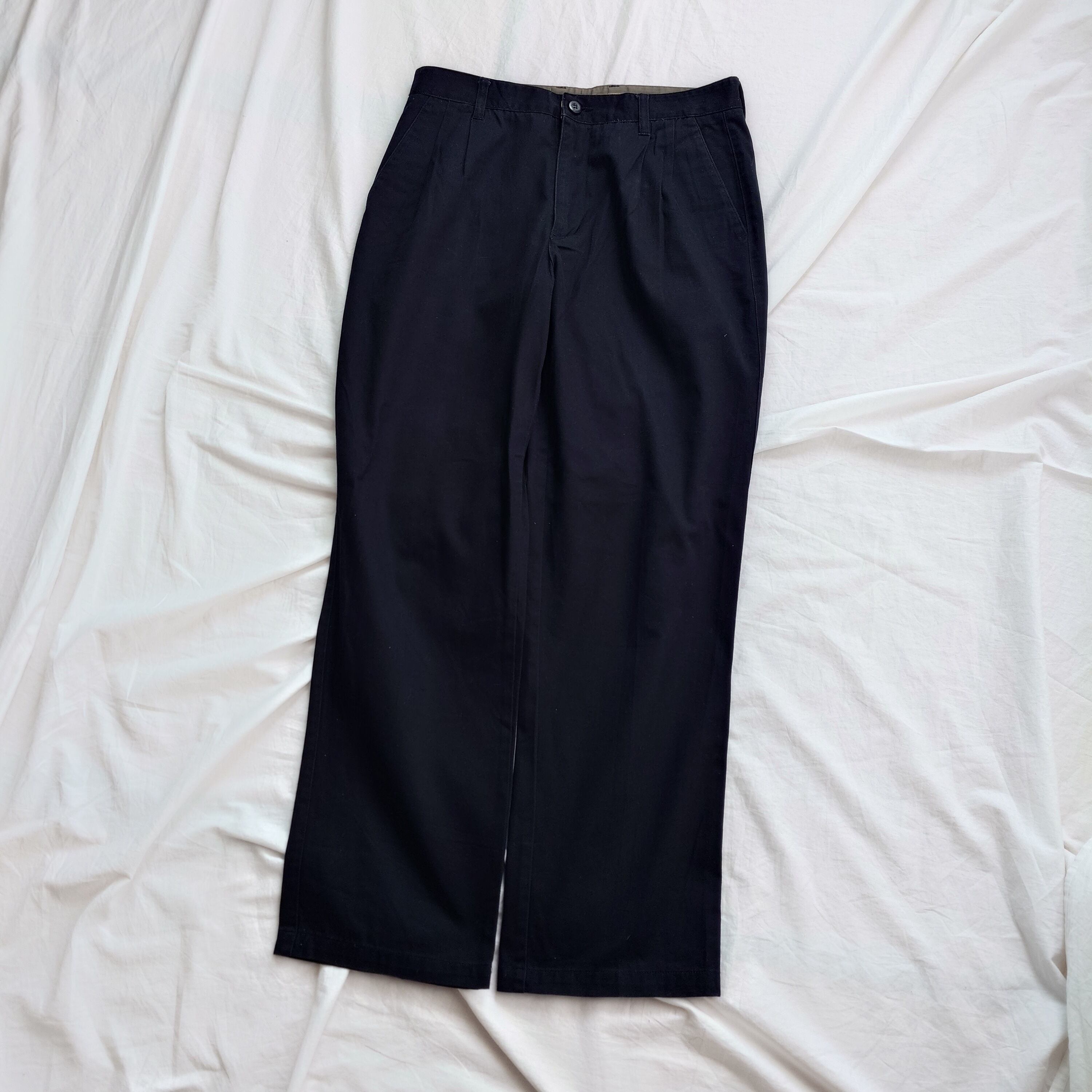 90s oldGAP ブラック チノパン ツータック 90s】古着 ツータック チノパン ブラック 黒 90年代 AKA コットン