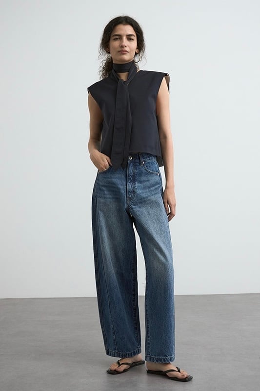 CREDONA WIDE BEETLE DENIM PANTS ワイドビートルデニムパンツ Blue 
