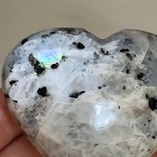 希少ムーンストーンペグマタイト*ハート*インド産*置物*天然石インテリア*H6