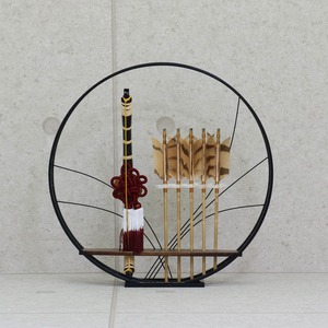 【團 -だん-】 破魔弓飾り 置き型・壁掛け飾り 破魔弓|五本矢|木製|和モダン|コンパクト