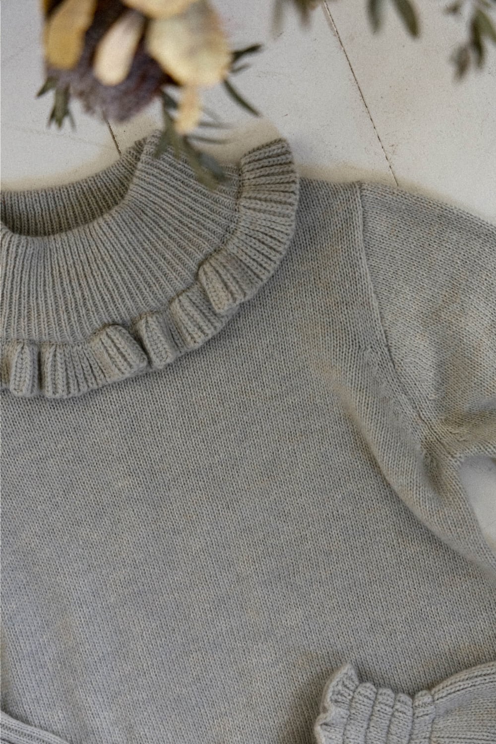 即納»数量限定«wonny ribbon» Creamy cashmere knit top 2colors