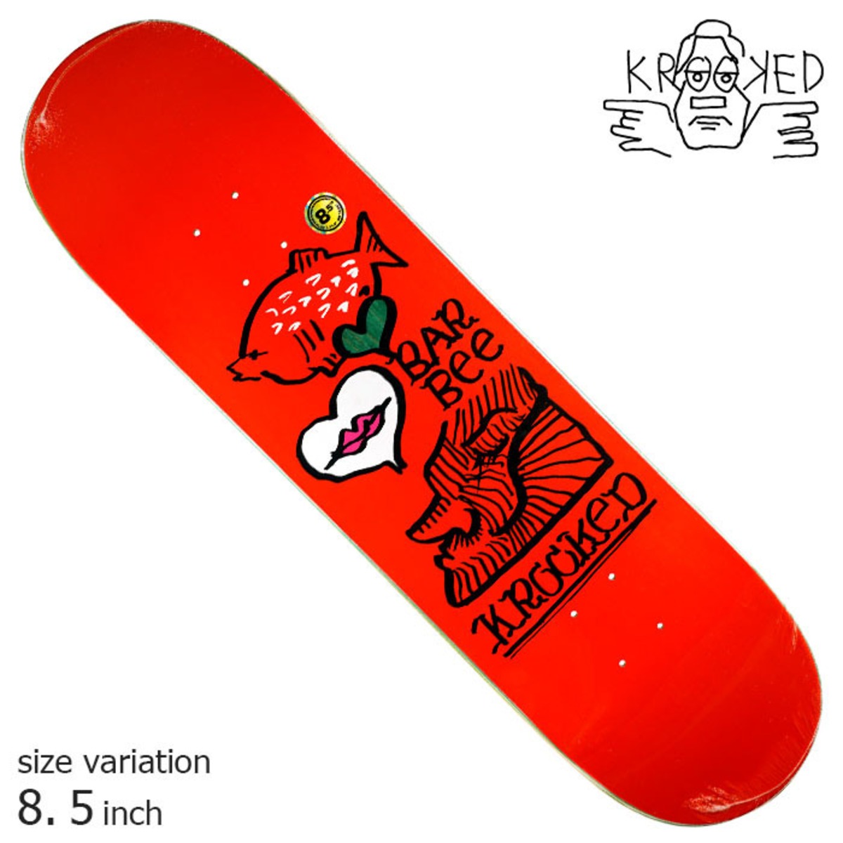 KROOKED Ray Barbee Love 8.5 inch デッキ スケートボード スケボー 