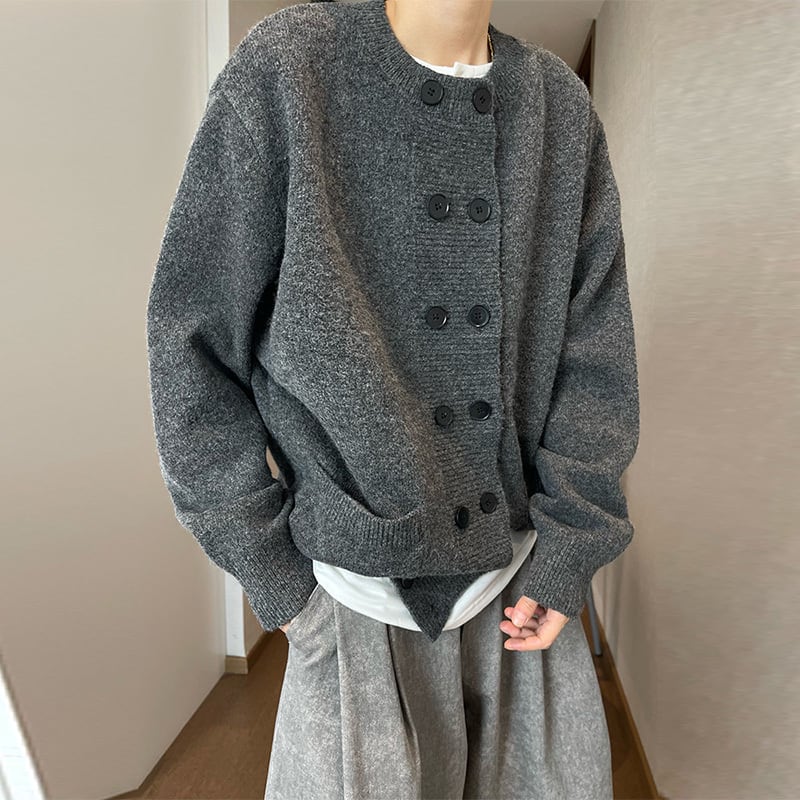 dannyandzeeダブルブレストカーディガン