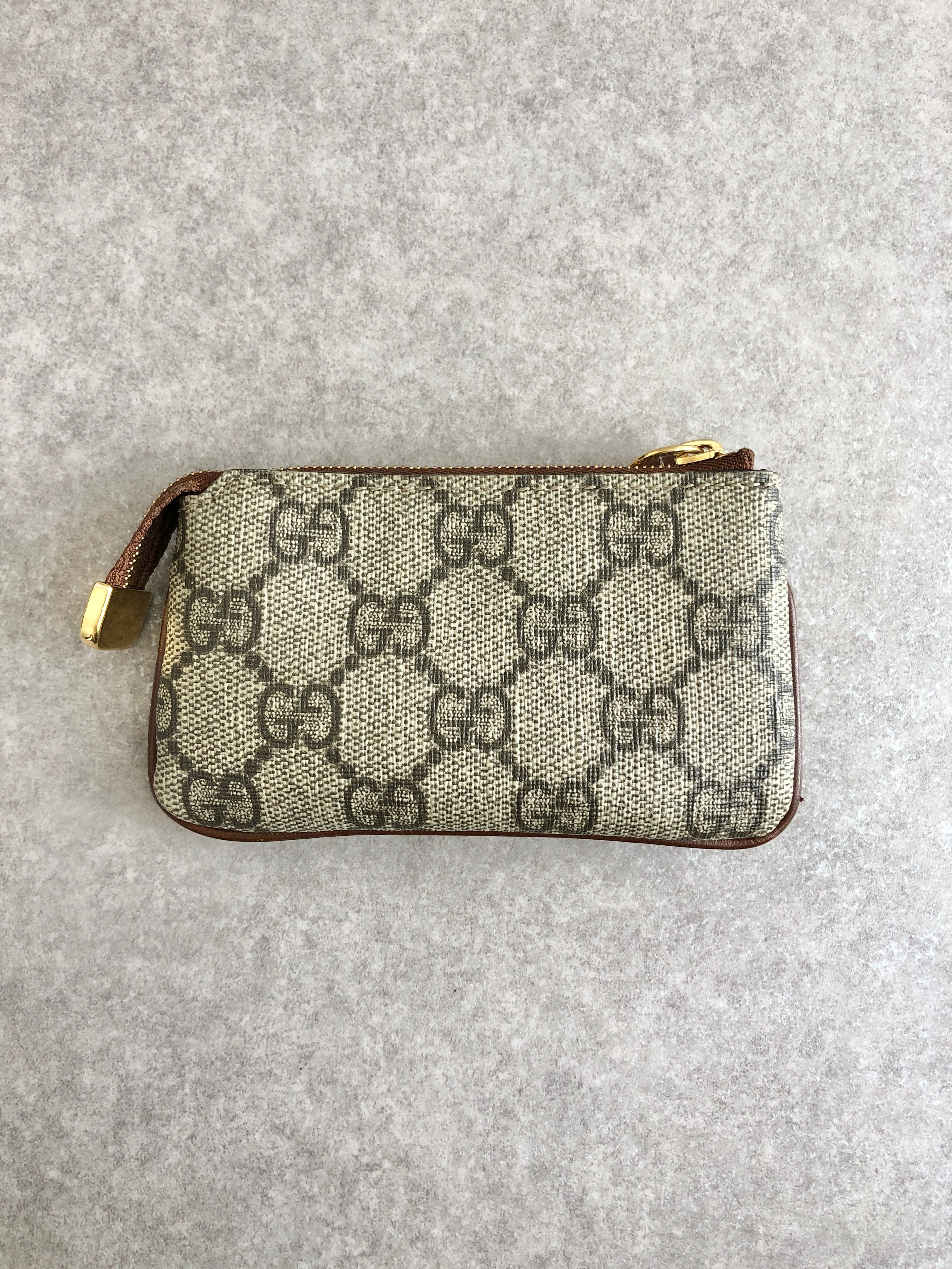 GUCCI グッチ コインケース ベージュ GGキャンバス PVC vintage