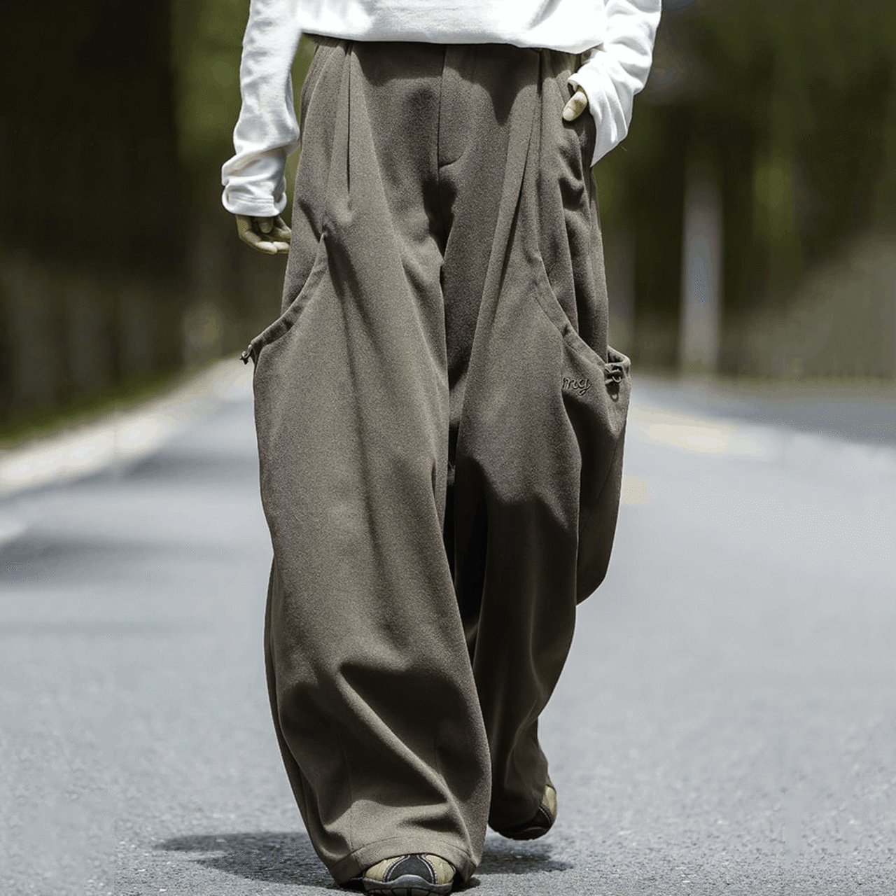 madgood無地ユニセックスロングパンツ
