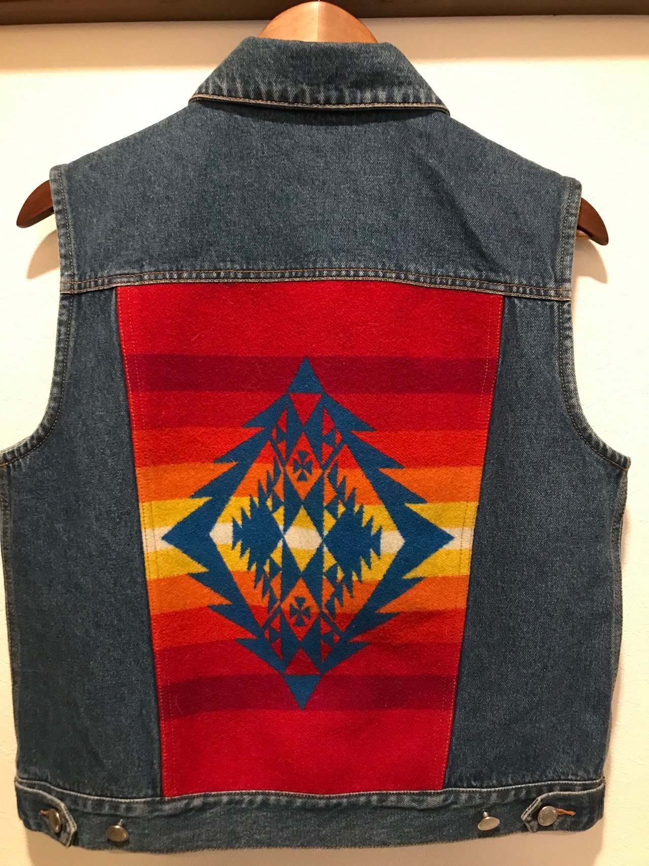 可愛い‼︎PENDLETON デニムベスト ペンドルトン ラグ ビンテージ 