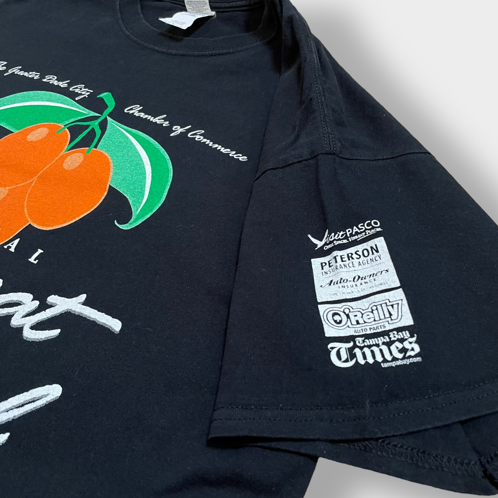 【チャンピオン】バックロゴTシャツ《M》綿100%　オレンジ系