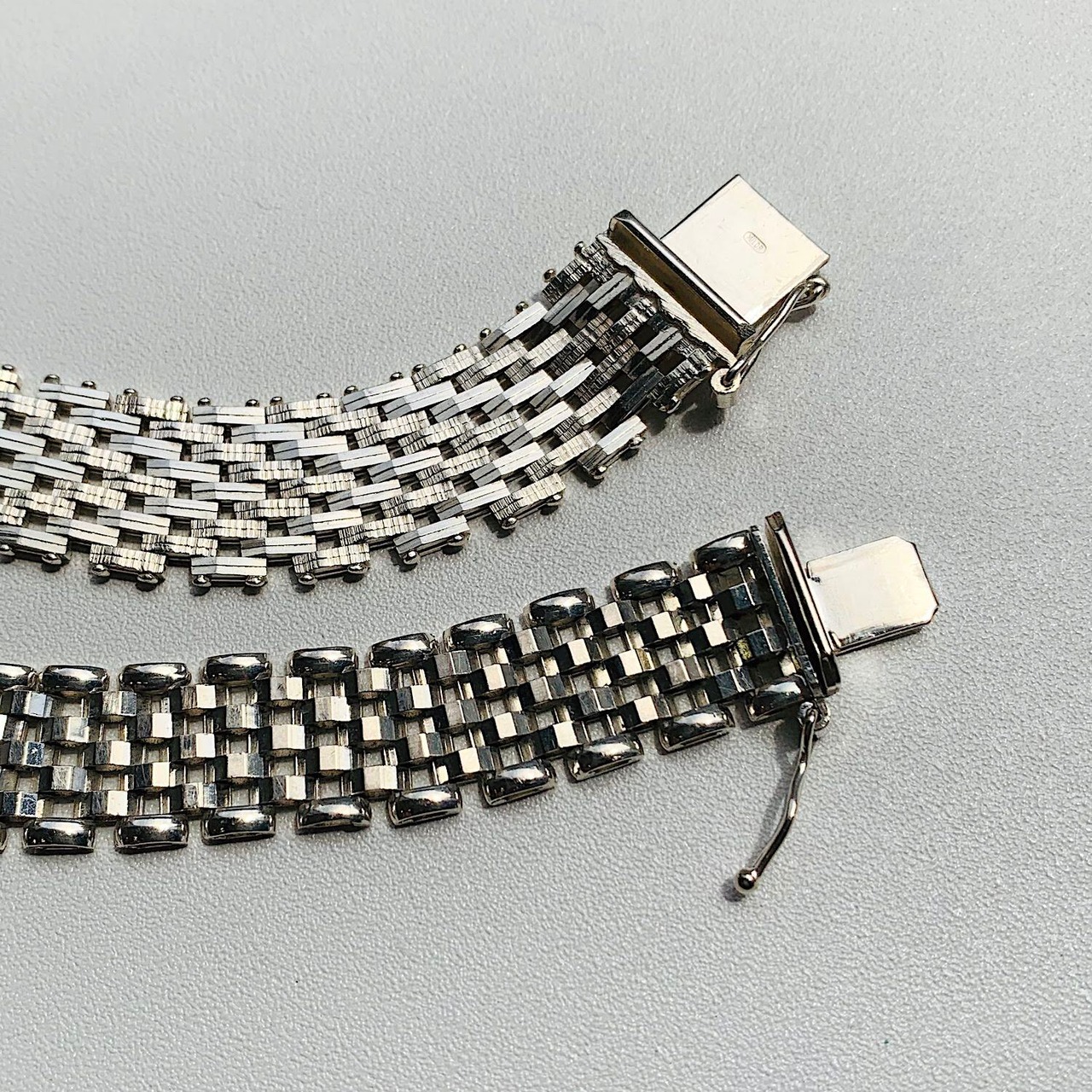 Italy シルバー925 Milor社 格子ベルトブレスレット | Milo Antiques 