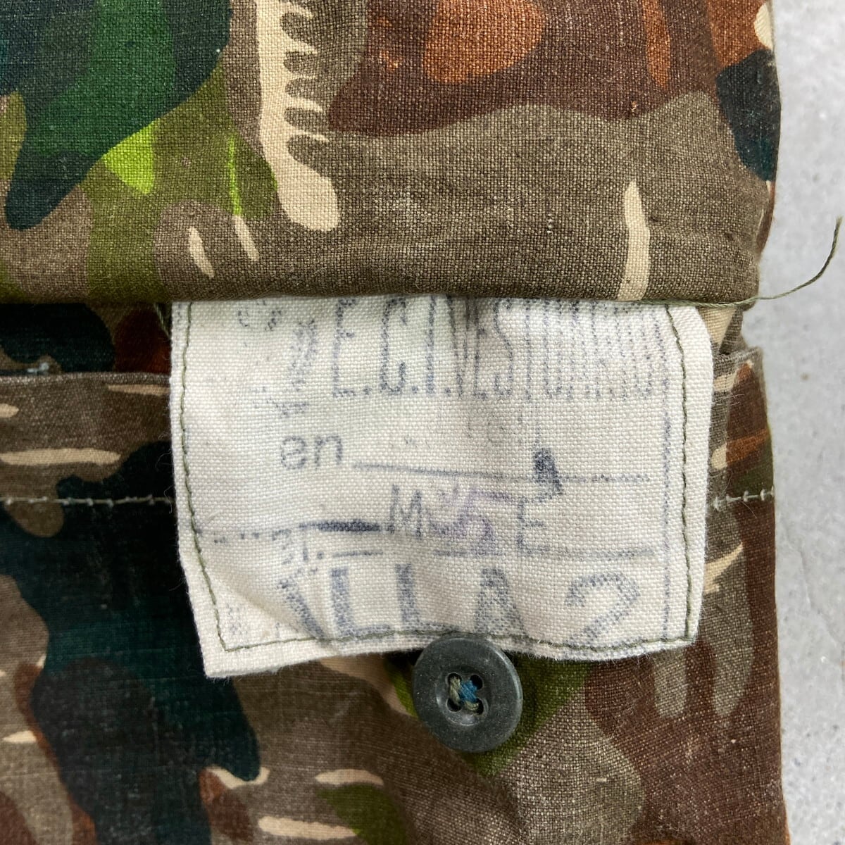 50〜60年代 スペイン軍 アメーバカモ リバーシブル フィールドパンツ
