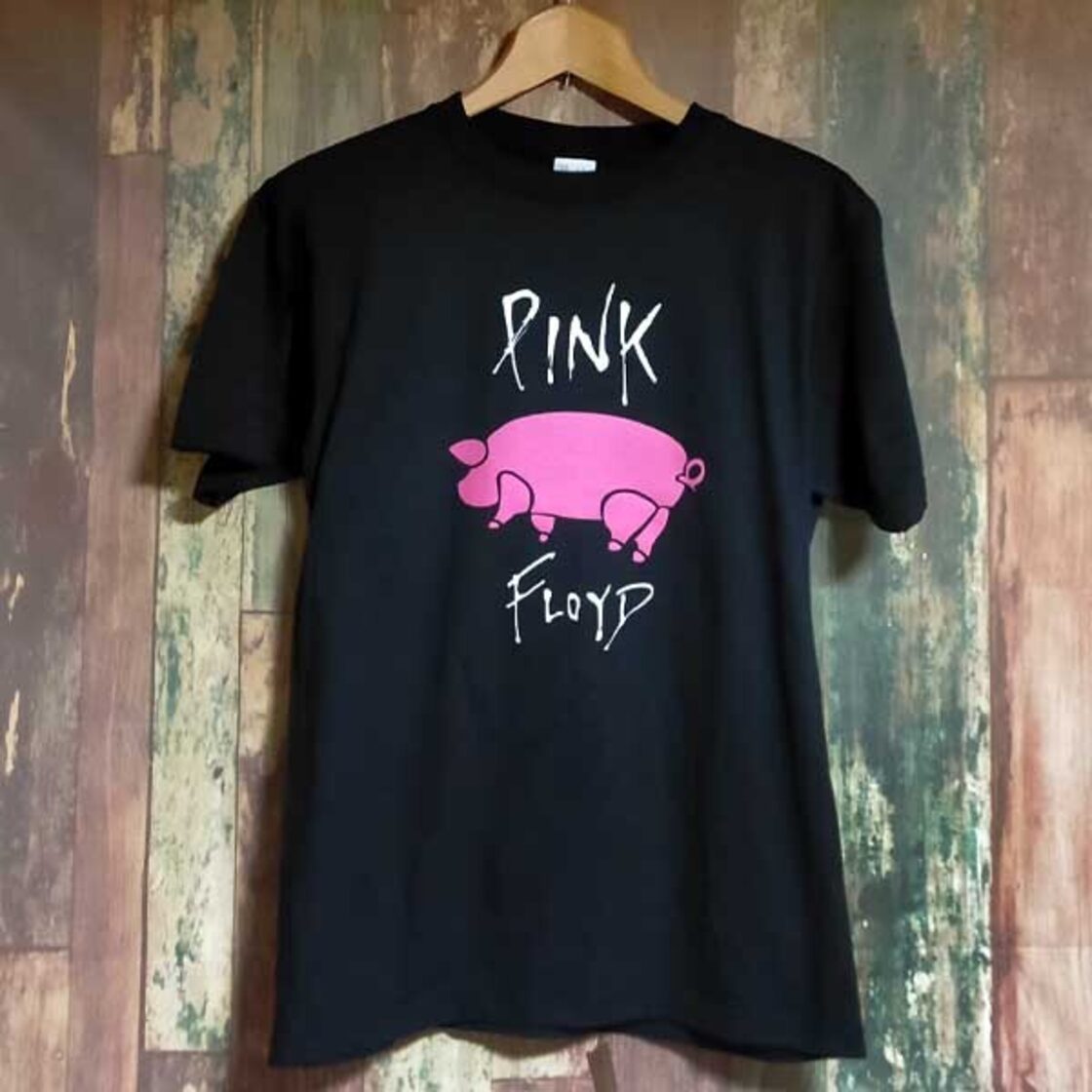 Pink Floyd ピンクピッグ フロイド 半袖黒色 Tシャツ 選べる6サイズ S 