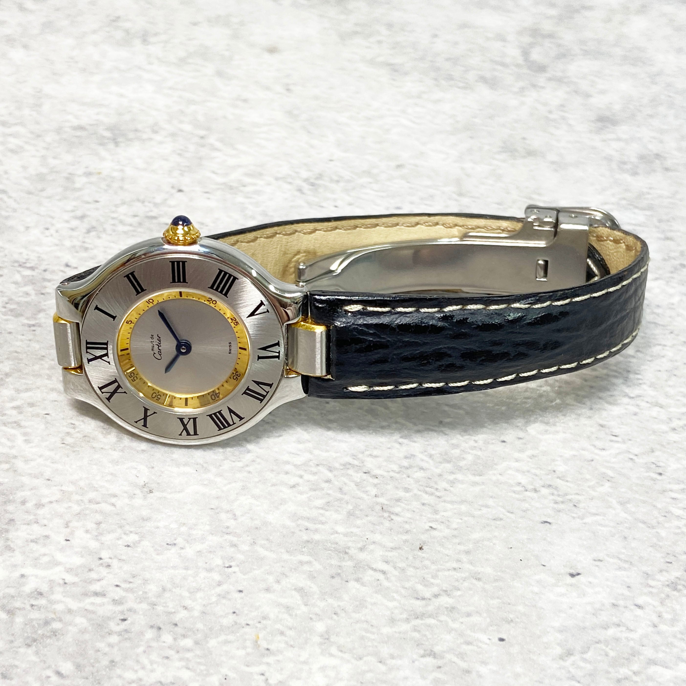 Cartier カルティエ 1340 マスト21 ヴァンティアン クォーツ 革 ...