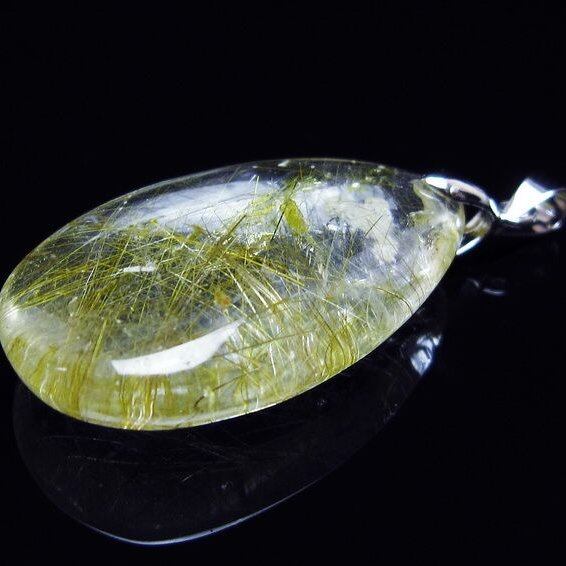 プラチナルチルクォーツ ペンダント 一点物 メール便可 [M便 1/20] 112-13107