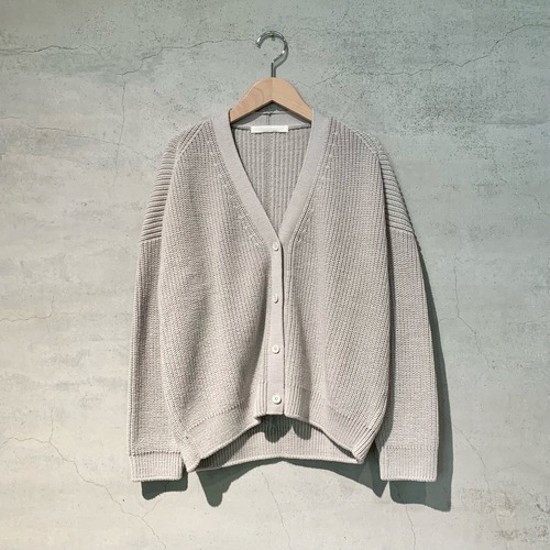 【evam eva】wool cotton aze cardigan/E263K046