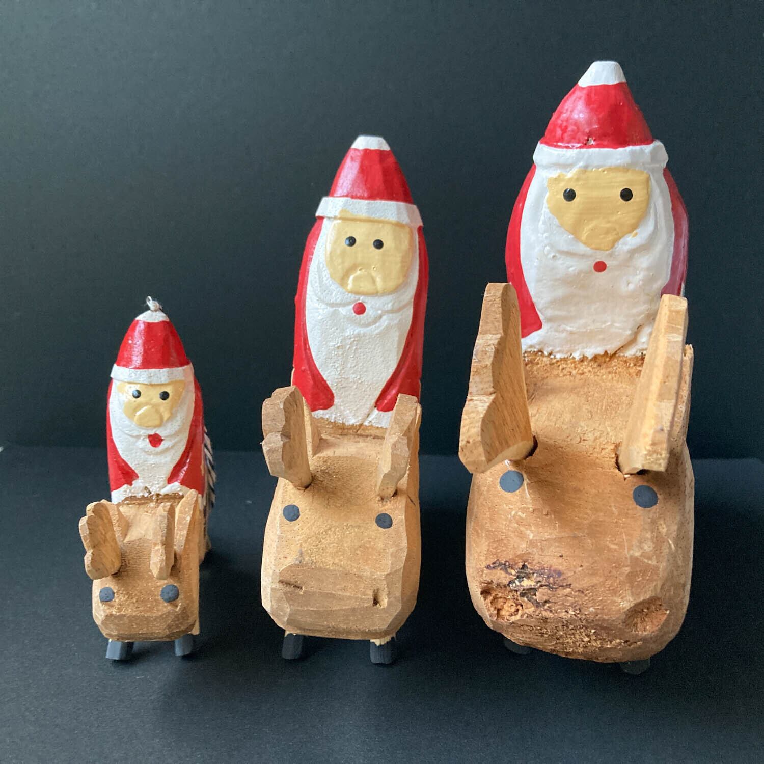 再入荷〉トナカイに乗ったサンタ置物S（15cm） | Dua-アクセサリー