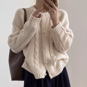 cable knit cardigan 14137