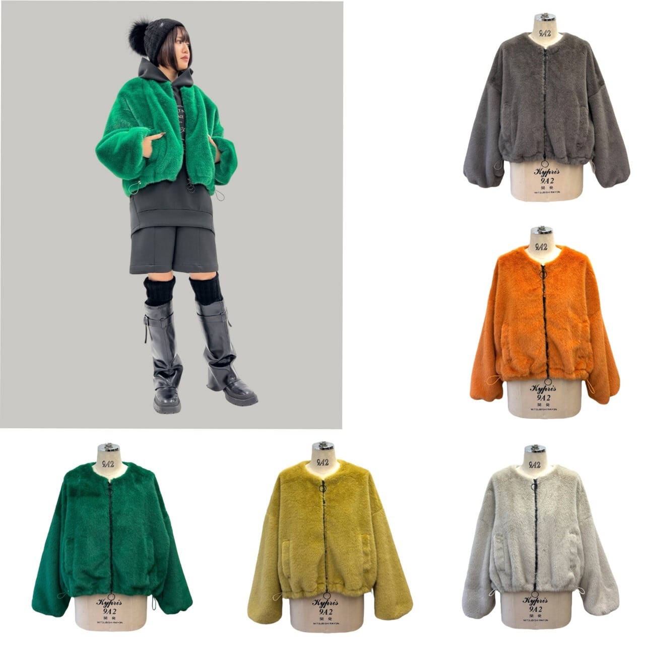 ☆予約商品☆【ayane】エコファーブルゾン 875806 アヤン | red