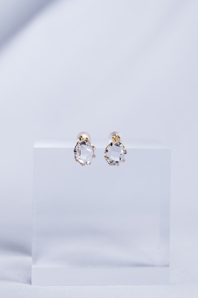 K10 Herkimer Diamond Studs Earrings 10金ハーキマーダイヤモンドスタッズピアス