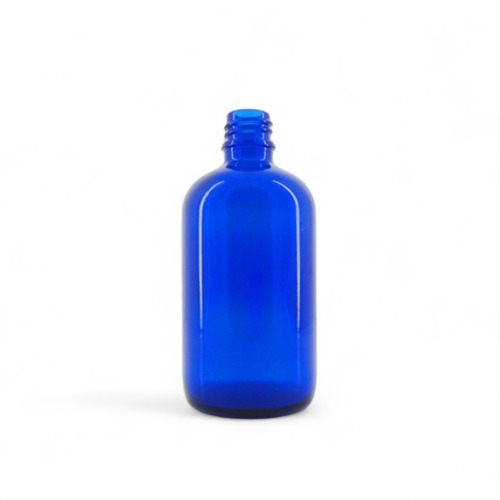 コバルトブルー遮光瓶　(100ml)　日本製　アロマテラピー ドロッパーキャップ別売り