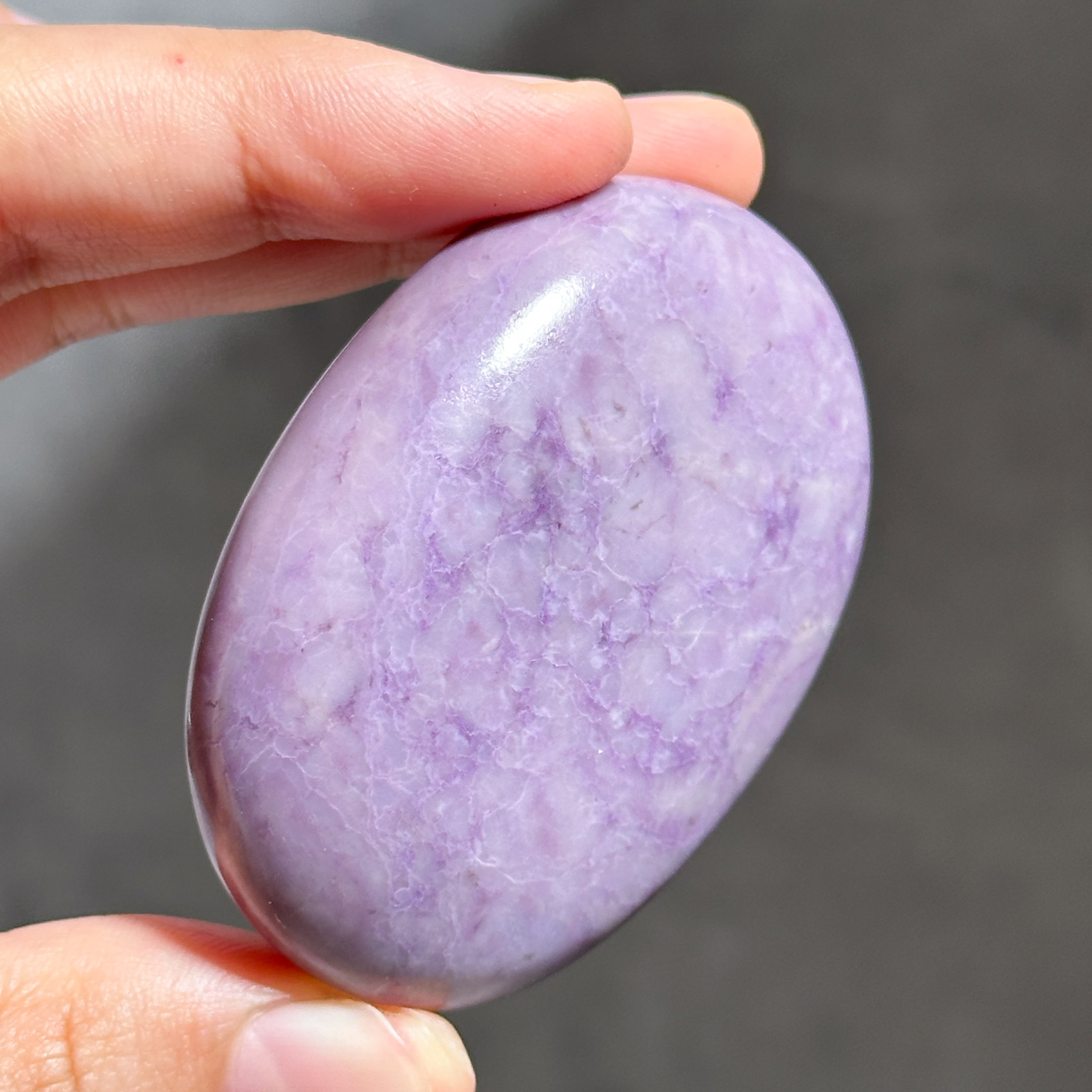 パープルジェイド パームストーン 73◇Purpe Jade palm stone ◇天然石