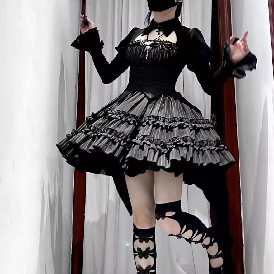 サブカル 服 地雷系 通販 ゴスロリ ドレス 大人ゴシック ダークファッション ファッション