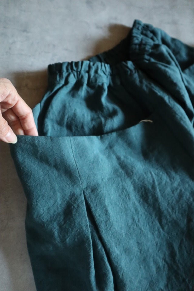 ボックシーワイドパンツ グリーン