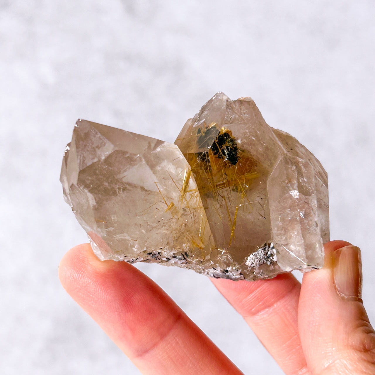 ルチルクォーツ 02 クラスター * Rutilated quartz * 天然石