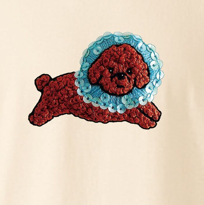 トイプー / Tシャツ / なかしまともみ /  -NATURAL/GRAY/LIGHTBLUE-