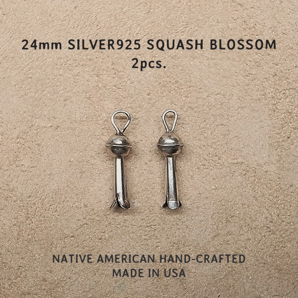24mm SILVER925 SQUASH BLOSSOM 2pcs./ 24mm シルバー925 スカッシュブロッサム 2個セット