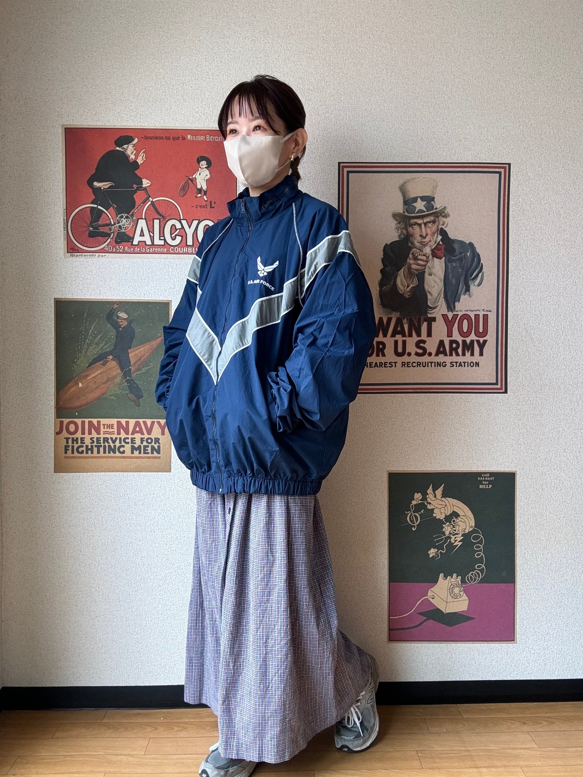 古着 USA製 US AIR FORCEトレーニングジャケット