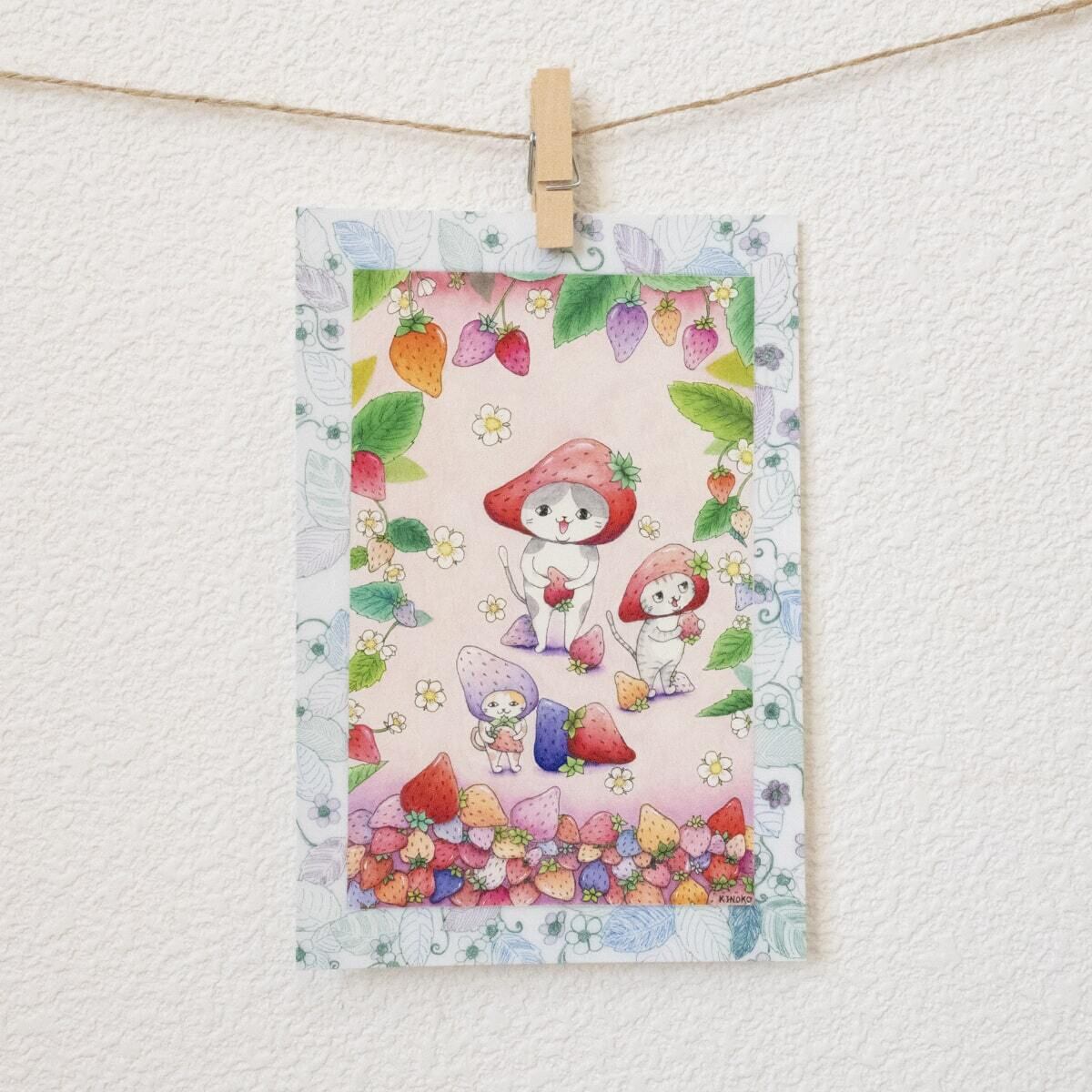 いちご　哀絶　原画ポストカード ポストカード 苺 ムムリクスオミ 乙女心オンラインショップ