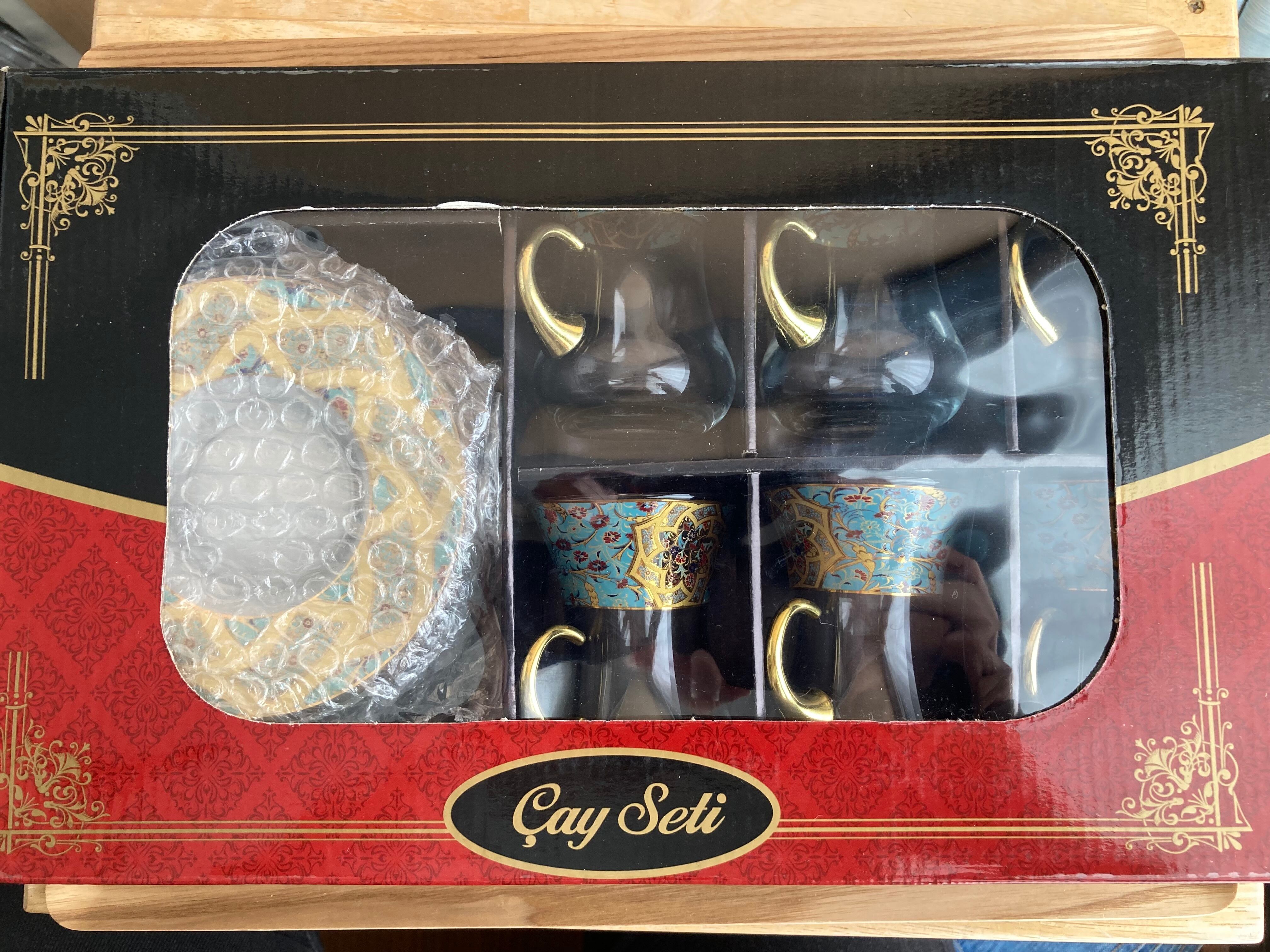 トルコ チャイグラス＆ソーサー 新品6客セット | green label