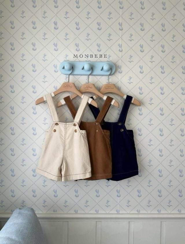 【先行〆9/10 23:59 5%OFF】2599 corduroy suspenders pants / MONBEBE