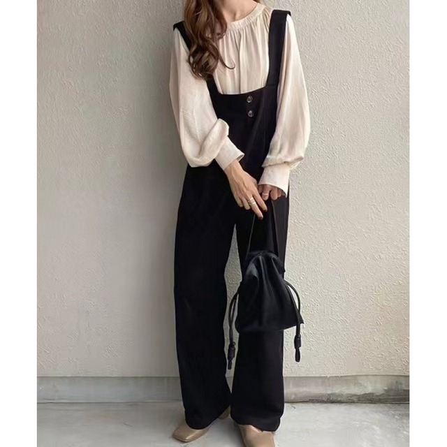 【サロペット】 サロペット レディース おしゃれ きれいめ 可愛い サロペット ロンパース オーバーオール ジャンプスーツ 春 夏 秋 冬 20代 30代 40代 サロペット ノースリーブ ハイウェスト ワイドパンツ 大人 可愛い カジュアル ライトグレー ブラック 黒