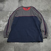 FADED GLORY switching design long sleeve tee