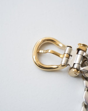 〈Hermès〉Boucle Sellier Bracelet PM Silver800 GOLD750 70's