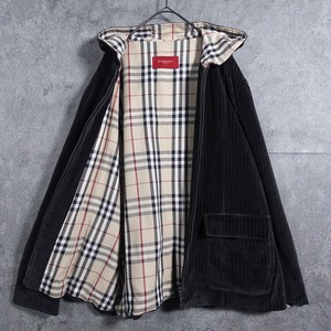 “BURBERRY” Black Nova Check Velor Zip Jacket